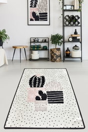 Conceptum Alfombra de Pasillo Three Cactus Djt Multicolor 80 x 150 cm